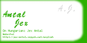 antal jex business card